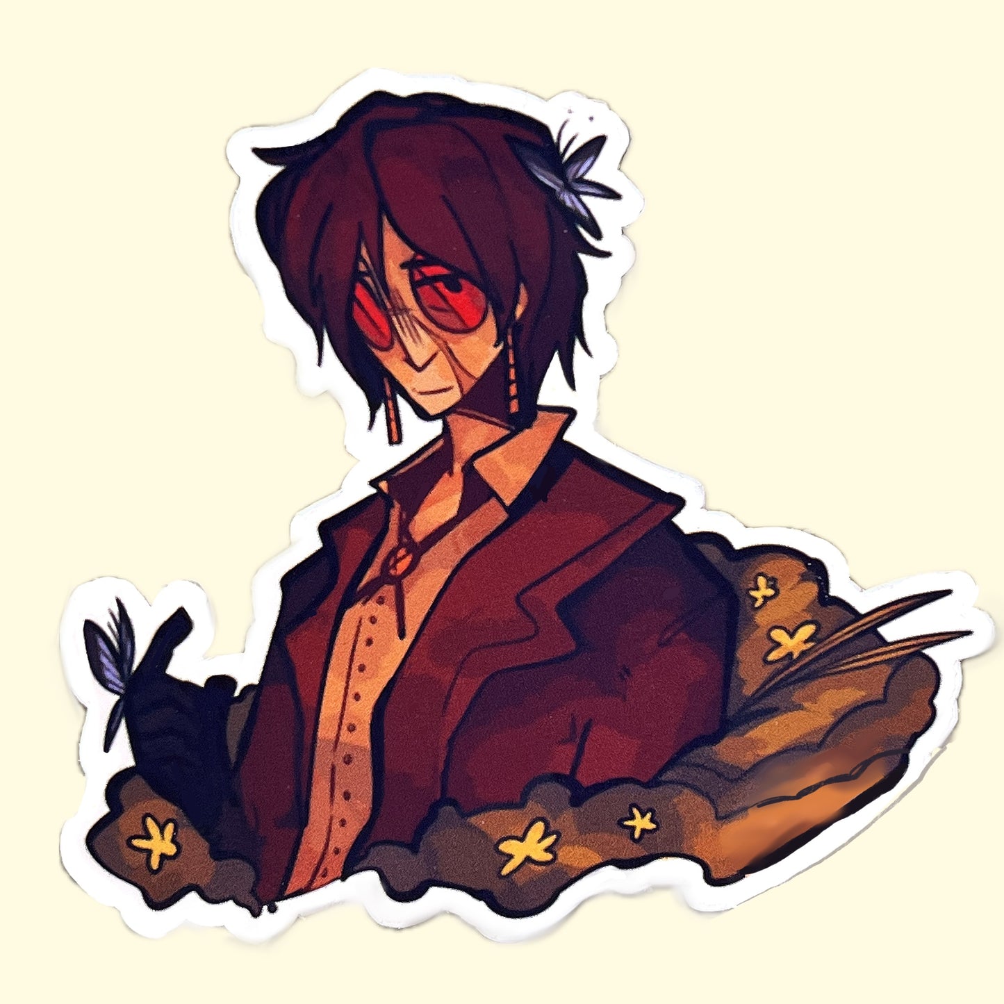 Roman Welton Palos Verde Butterfly Sticker