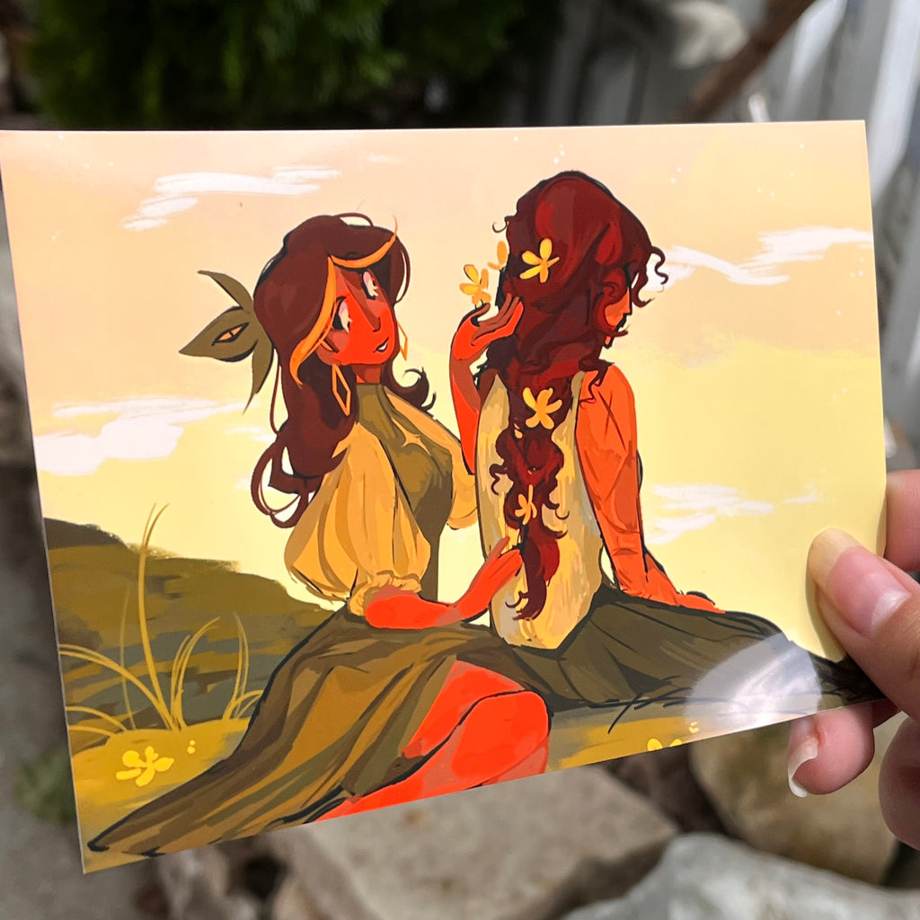 Dahlia and Harmonia Print