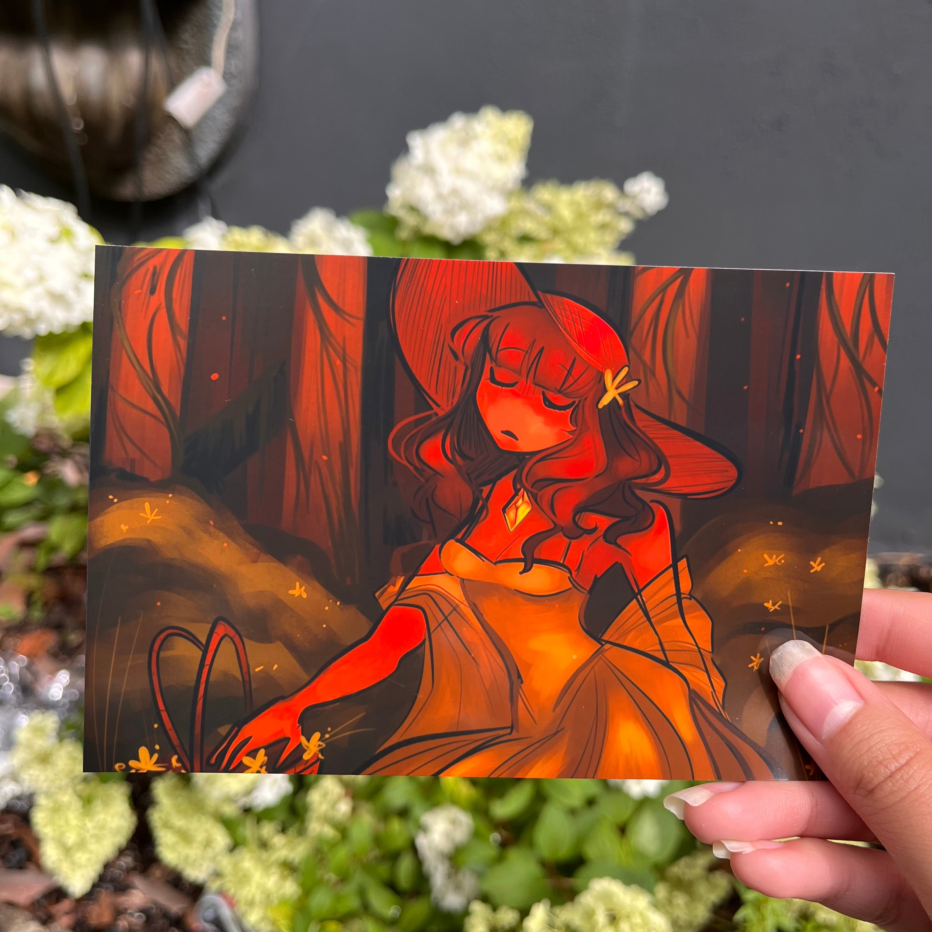 Mina In The Garden Print