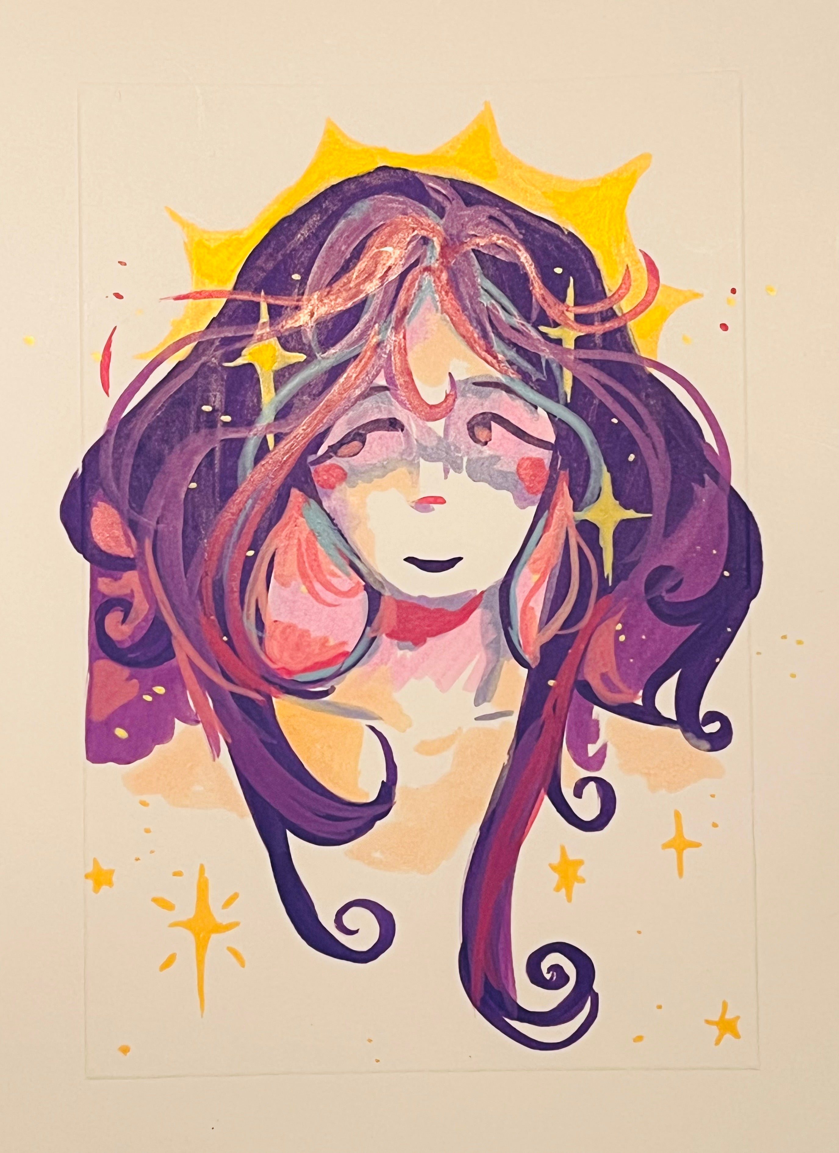 Star Girl Print