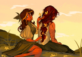 Dahlia and Harmonia Print
