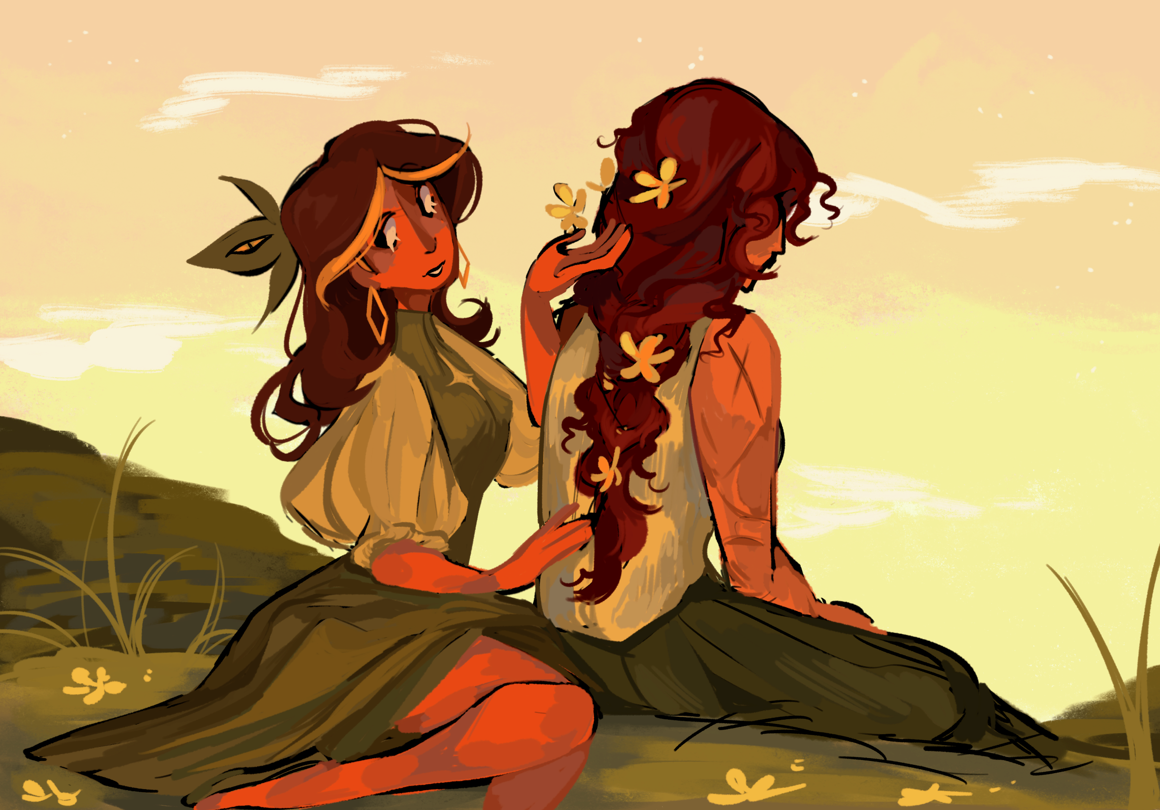 Dahlia and Harmonia Print