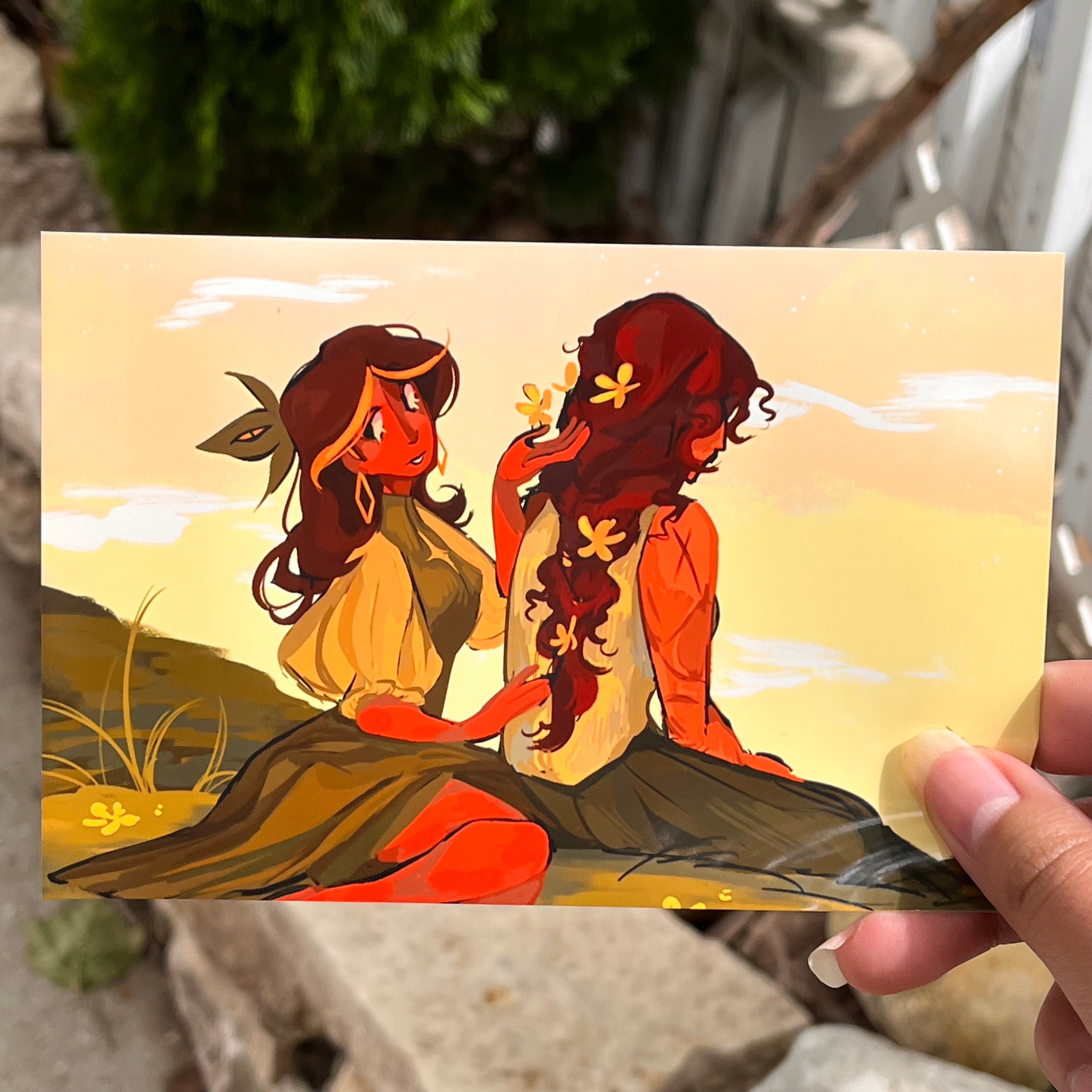 Dahlia and Harmonia Print