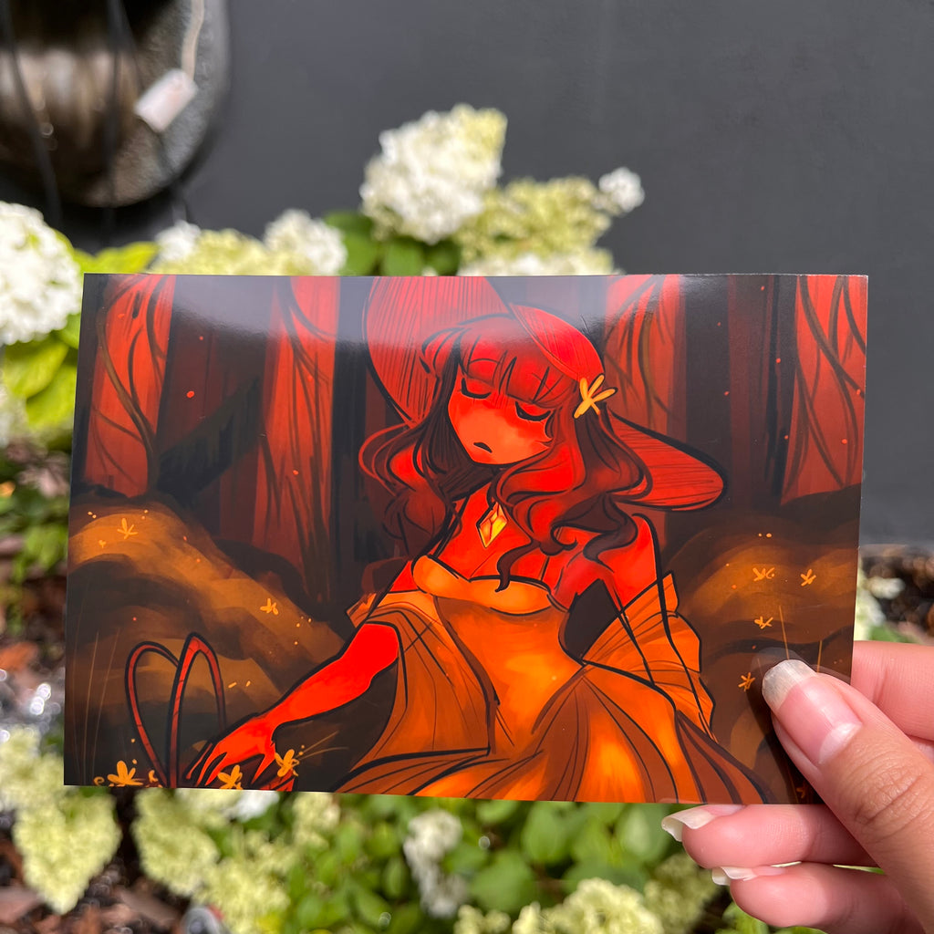 Mina In The Garden Print