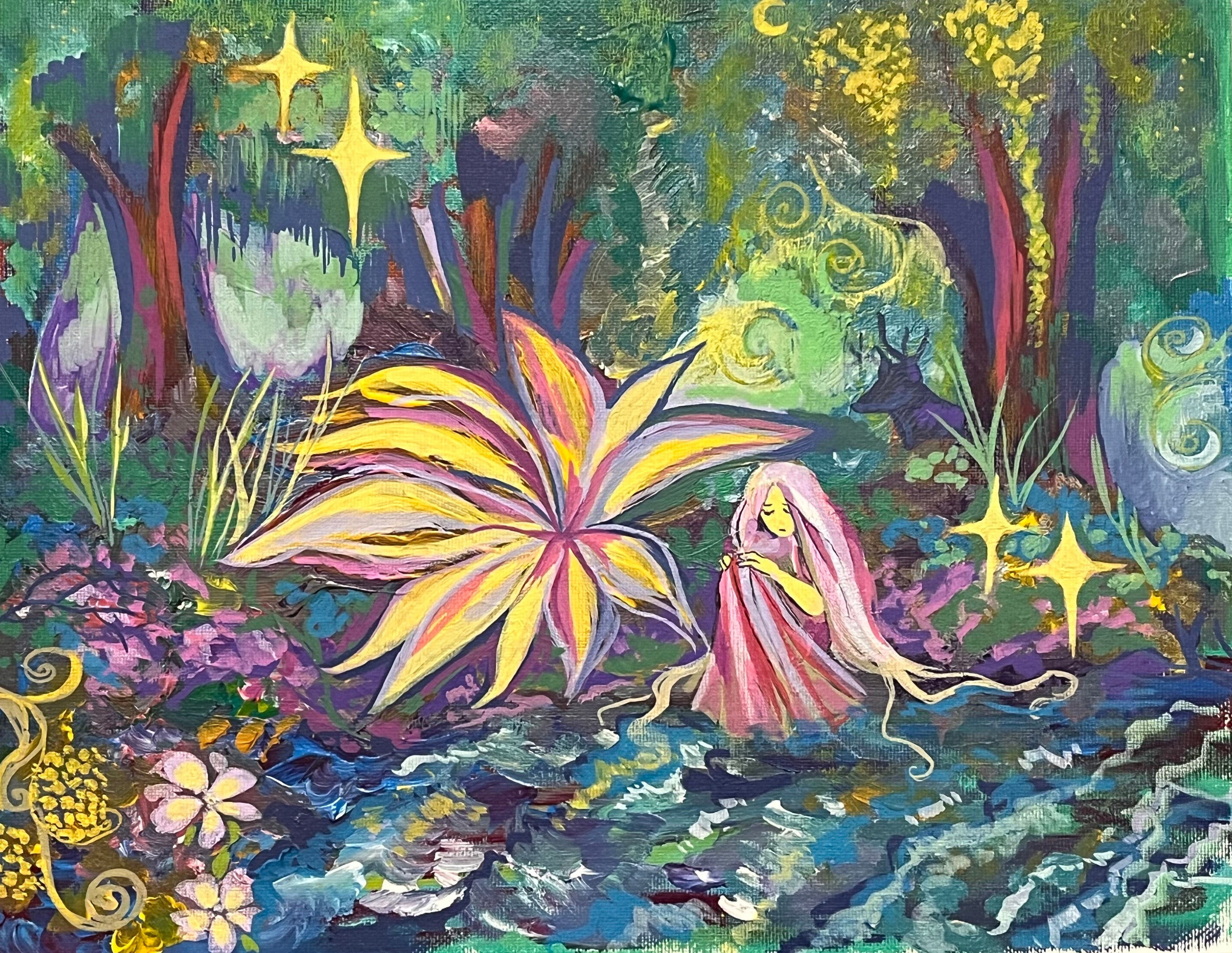 “In a Lake” Painting